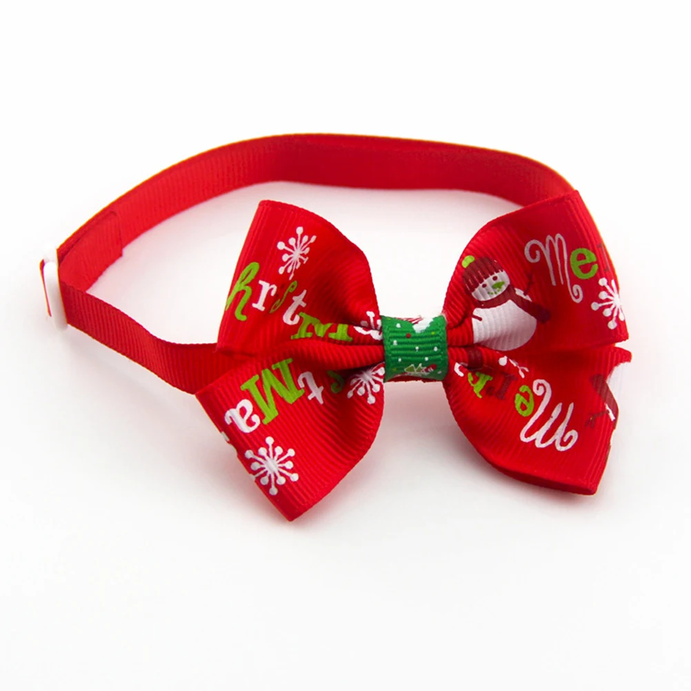 

8pcs Pet Bowknot Collars Adjustable Christmas Dog Tie Durable Fashionable Small Medium Large Dogs Outdoor Walking Pet Supplies