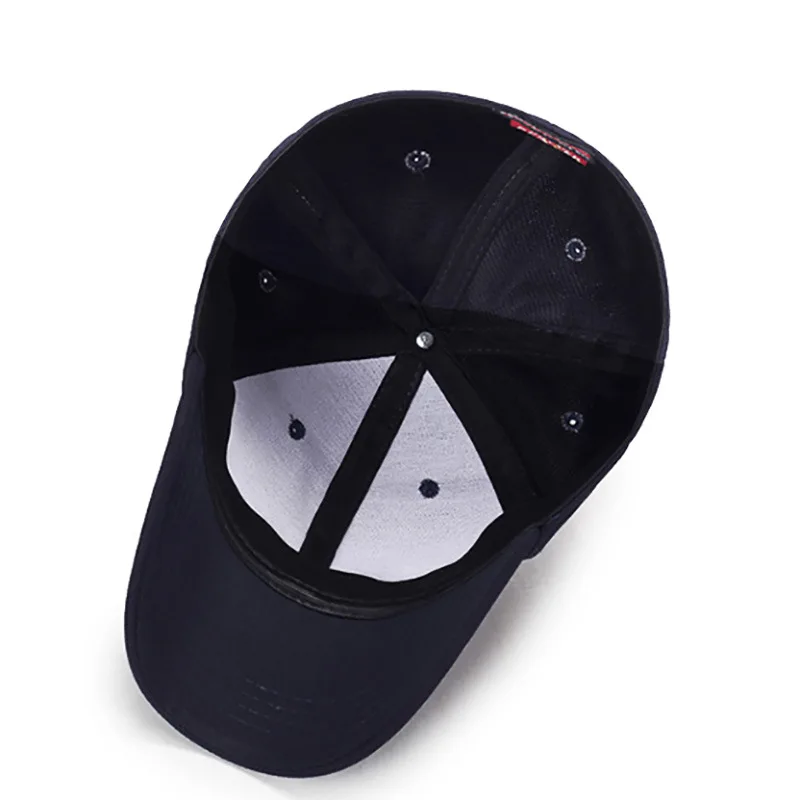 Blank Non Adjustable Baseball Cap Fixed 57-59CM Solid Color Curved Brim Sun Hat For Men Women