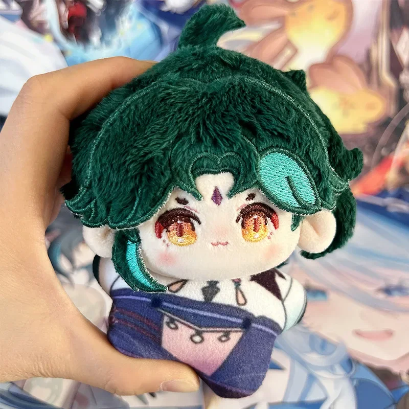 10cm 원신 인형 중리 샤오 라이덴 쇼군 푸리나 방랑자 봉제 인형 애니메이션 인형 홈 데코 선물 소녀용