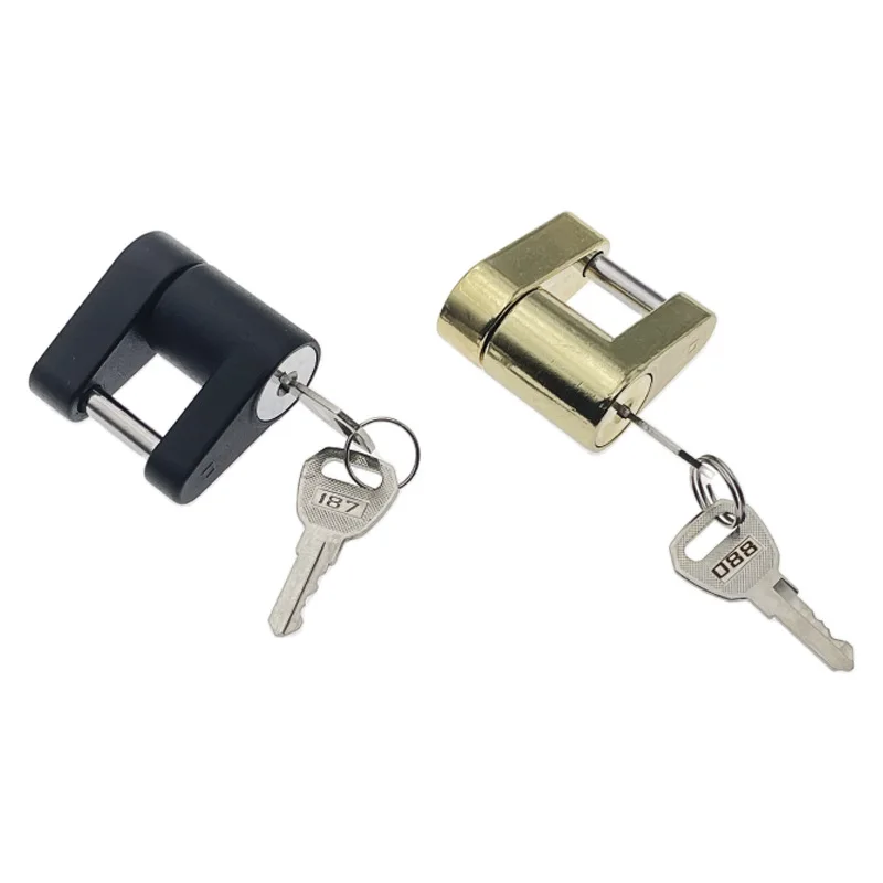 Zinc Alloy Trailer Hitch Coupler Lock With Connector Car Trailer Hitch Pin Lock Trailer Lock For Caravan And Towing Accessories