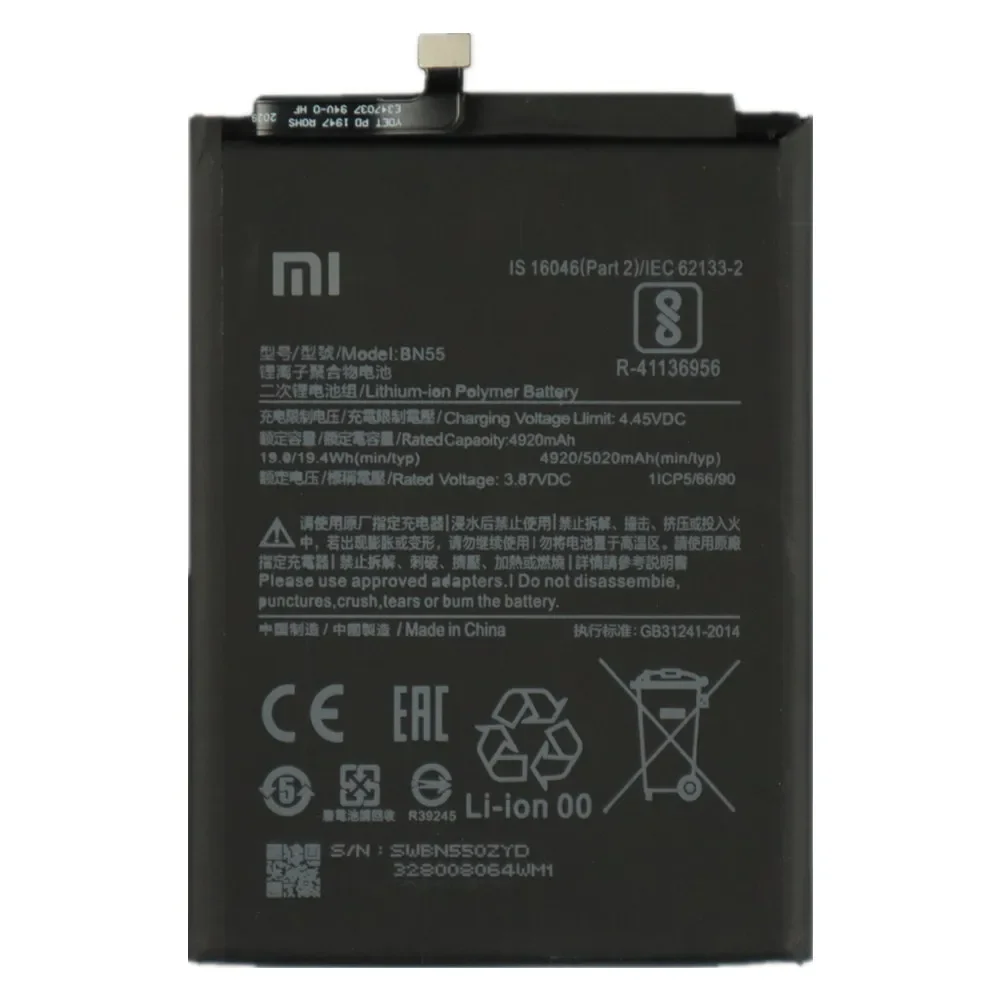 2024 Jahre bn53 bn54 Original batterie bn55 für xiaomi redmi 10x note 9 pro 9pro/note 9s/note 10 pro 10pro Batterie schnelles Schiff