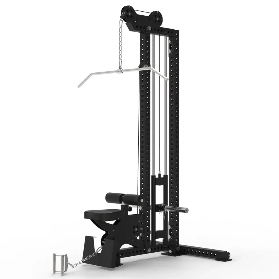 Factory Directly Supply High Quality Commercial  Gym Center Use Machine Free Standing Plate Loaded Lat Pulldown Low Row