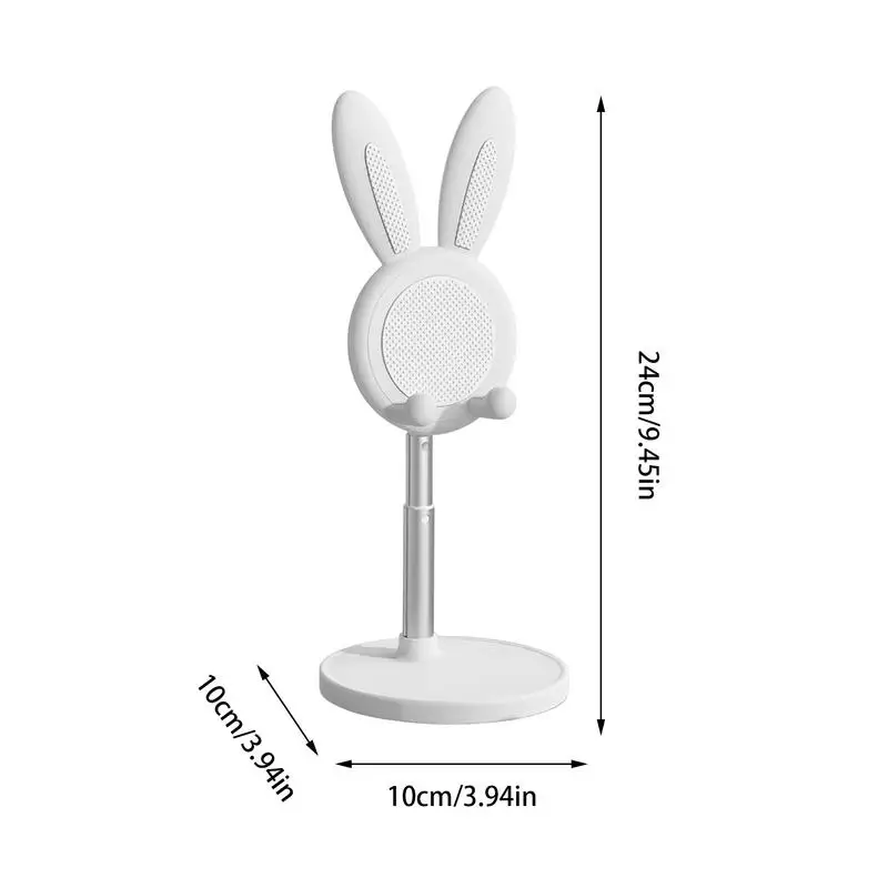 Cute Bunny Phone Stand supporto per Smartphone supporto per telefono regolabile Cartoon Animal ornamenti da tavolo per donna ragazza