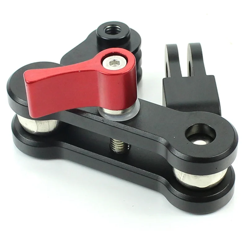 

AB47-Magic Arm Activity Connector Aluminum Alloy Dual Head Pivot Gopro Action Camera 360 Rotation