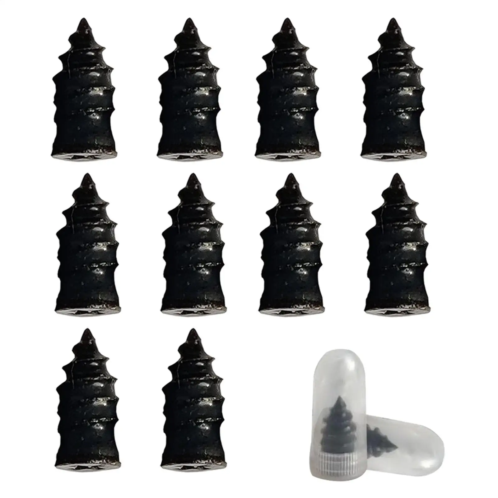 10pcs/box Tire Repair Rubber Screw Tire Plugs Portable Repair Nails Screws Vacuum Tire Repair Rubber Nail Quick Repair Tool