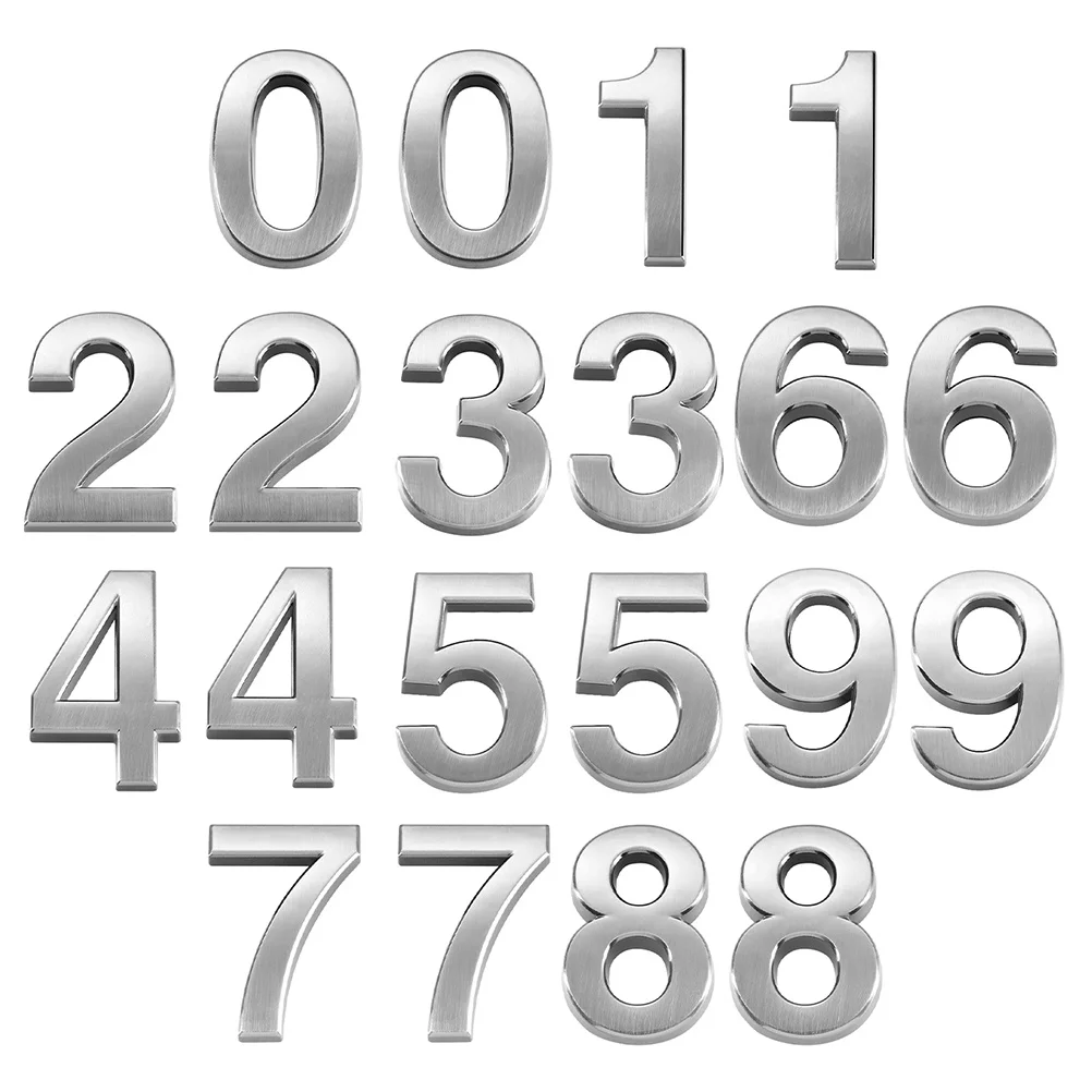 20 قطعة أرقام الأبواب الرقمية ثلاثية الأبعاد أرقام ذاتية اللصق لغرفة شقة فندق مكتب الشاي متجر علامات عنوان صندوق البريد #6
