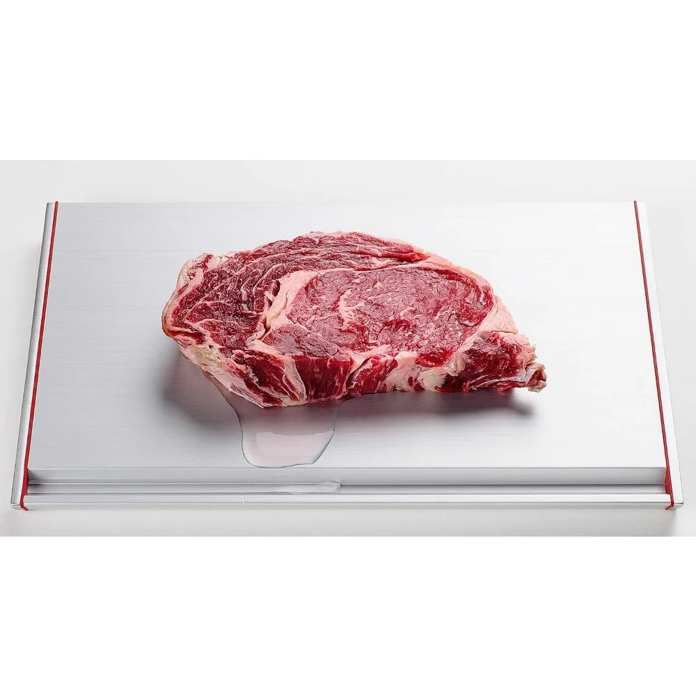 صينية إزالة الجليد للطعام وصينية إزالة الجليد، حمراء #5