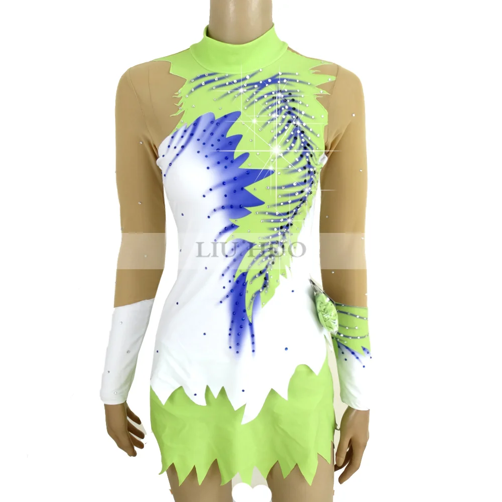 

LIUHUO Women Girl Costume Performance Rhythmic Gymnastics Ballet Competition Leotard Ice Figure Skating Dress Dance Teens
