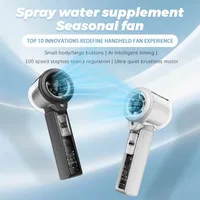 Ventilateur électrique portatif, ventilateur de pulvérisation d'eau rafraîchissante, affichage LED, pour l'extérieur, le bureau, portable, rechargeable, petit ventilateur d'extérieur 3