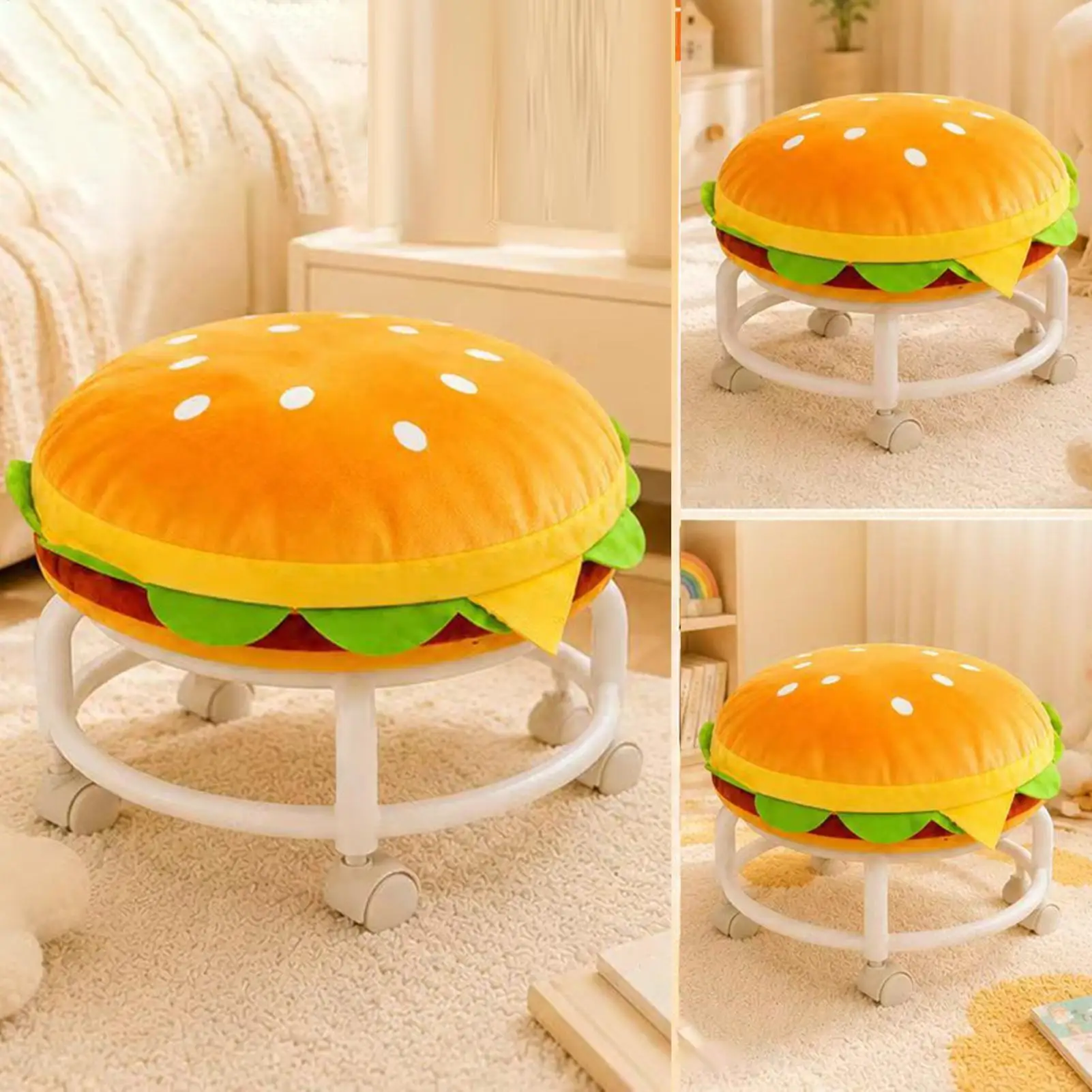 tabouret-a-roulettes-hamburger-confortable-decoratif-antiderapant-petits-tabourets-pour-s'asseoir-dans-la-maison-la-chambre-a-coucher-la-salle-de-jeux-la-chambre-d'enfant
