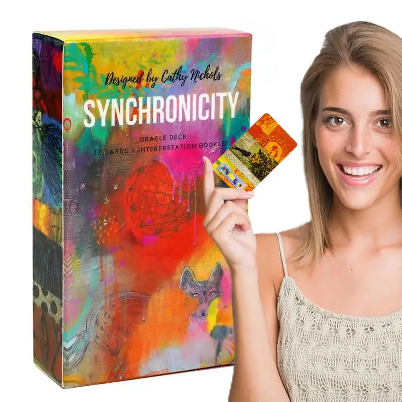 

Synchronicity Oracle Deck Divination Tools English Version Standard Tarot Decks For Entertainment Fate Divination Gathering Game