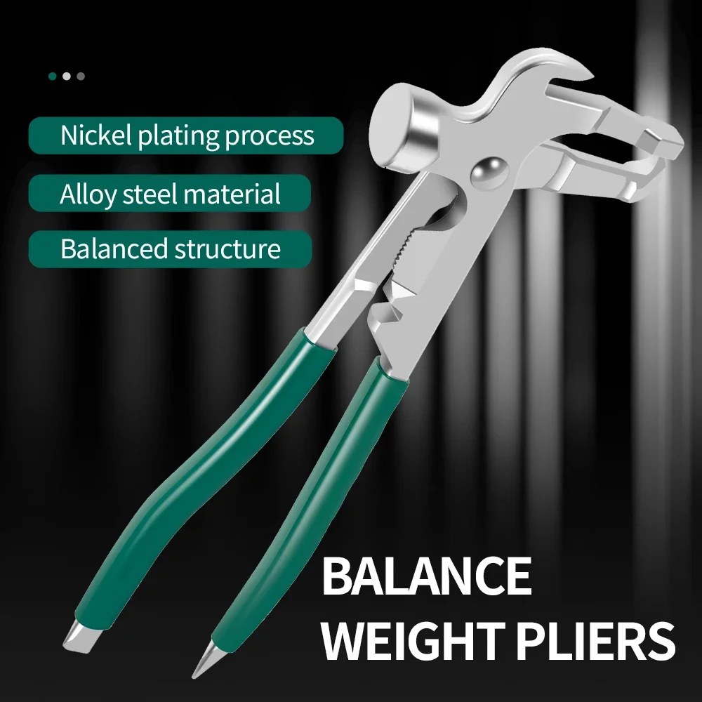 Alloy Steel Wheel Weight Pliers Heavy Duty Multifunctional Tire Balancing Pliers Corrosion Resistant Wheel Weight Removal Pliers