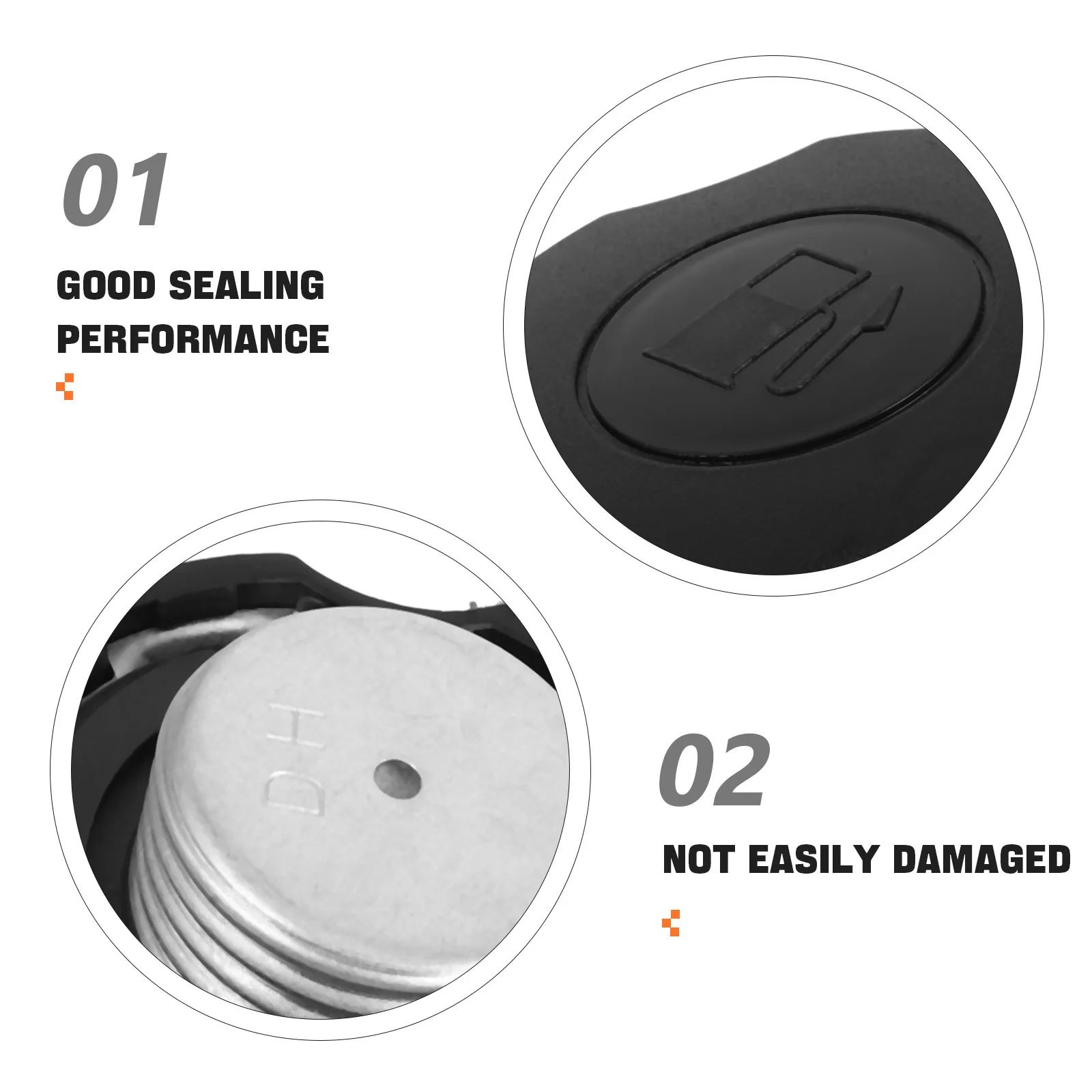 BUTIFULSIC 2-teiliger Generatortankdeckel für Mäher, Fahrzeug, Auto, PP, Schwarz