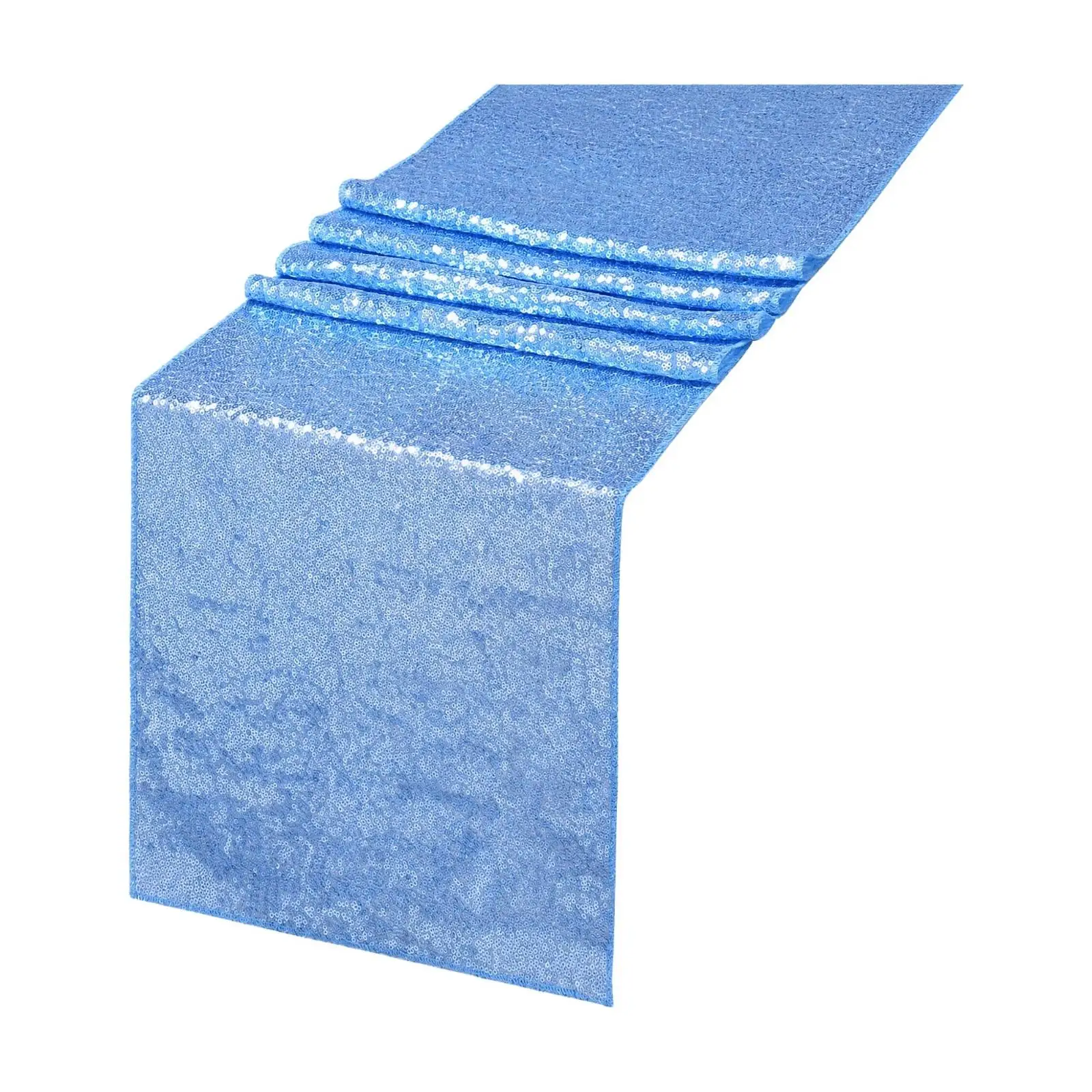 Elegant Sequin Tablecloth Runner Polyester Sparkling Embroidered Linen for Christmas Gathering Hotel Event Table Decor