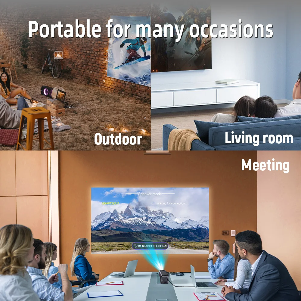 Universal Projector Screen 80/100/120 Inches Portable Foldable Stand Wrinkle-Free Quick Setup for Home Outdoor Movie Accessories