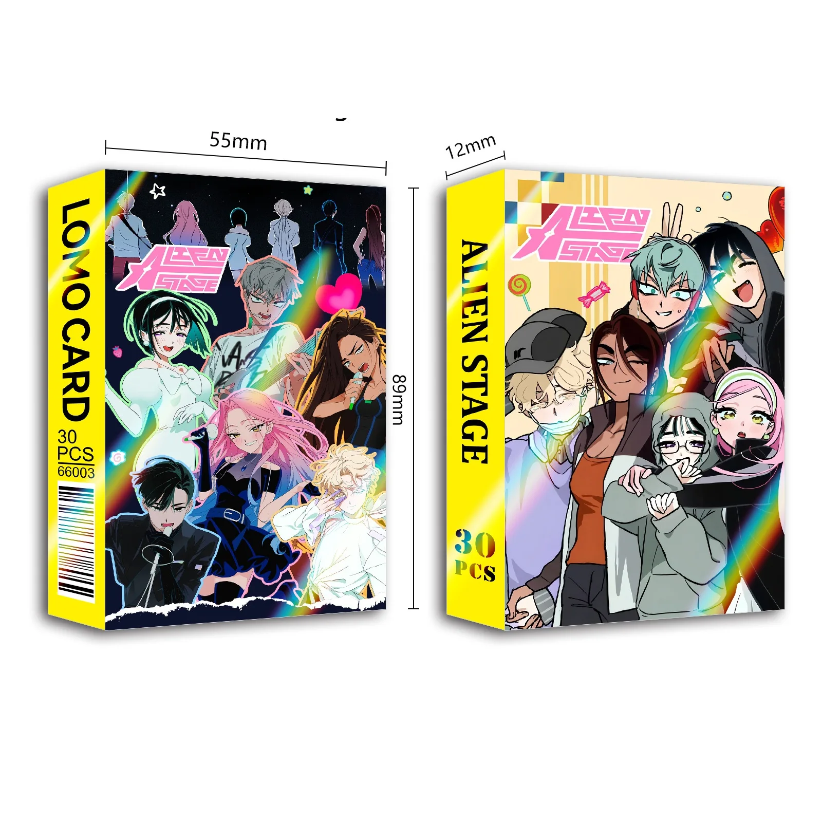 30Pcs/Pack 2026 Korean Manga Alien Stage Laser Card Mizi Sua Ivan Till Hyuna Luka Double Sided Printing Card LOMO Anime Card