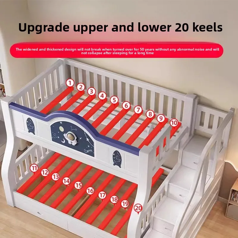 

Верхние и нижние кровати из массива дерева. Двухъярусные кровати. Верхние и нижние двухъярусные деревянные кровати для маленькой квартиры для взрослых.