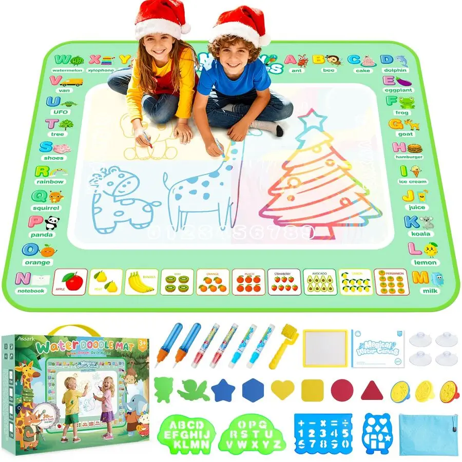 

Doodle Mat 40 X 32 Iches Mess Free Coloring Magic Drawing Mat Toddlers Educational Kids Toys,Birthday Christmas Gifts for 3 4 5