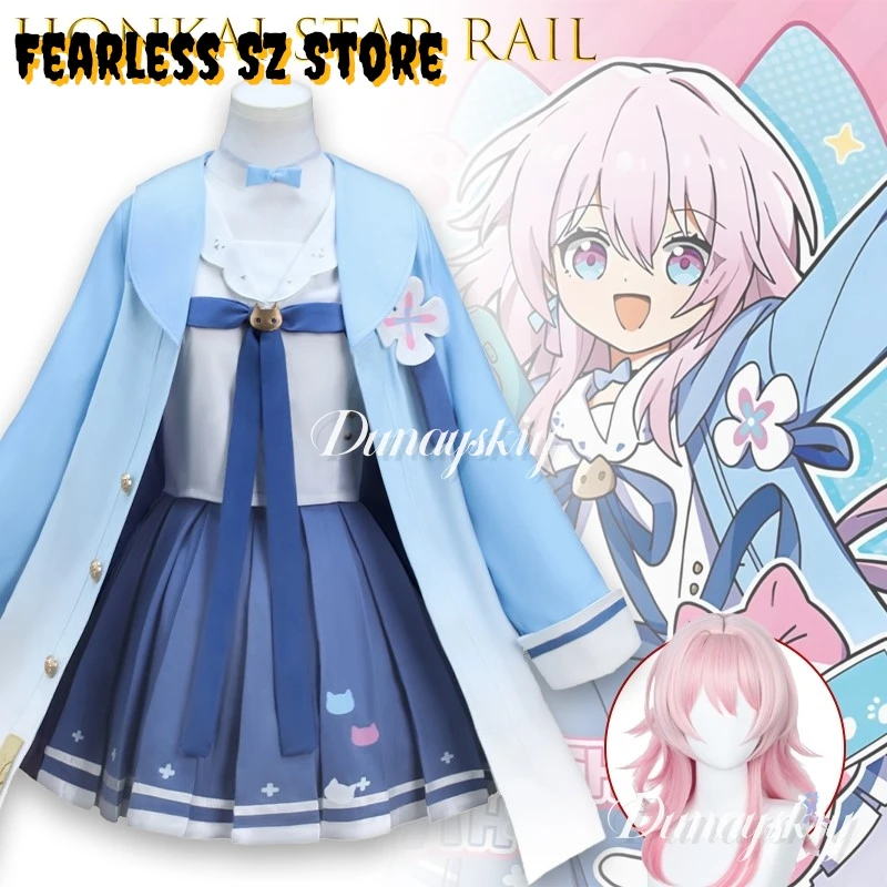 

Honkai Star Rail 7 марта маленький кот косплей 코스프레 игра аниме наряд полный комплект высокое качество Kawaii милая вечеринка Хэллоуин Cos