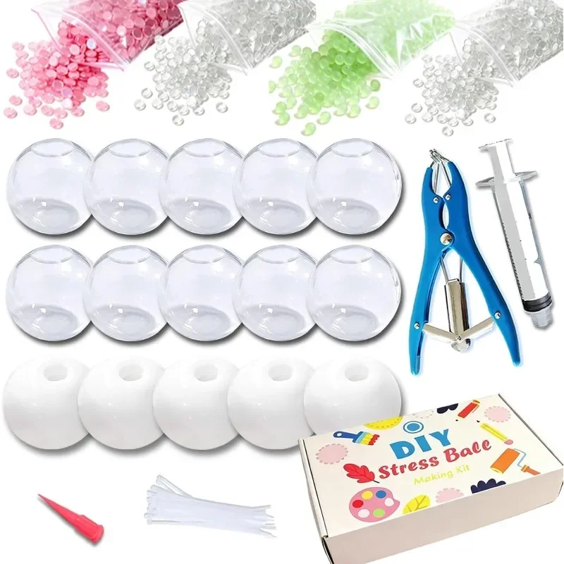 DIY Blank Stress Ball Making Kit Anxiety Relief Toy Handmade Squishy Stress Balls Empty Squeeze Ball Decorative Balls Party Gift