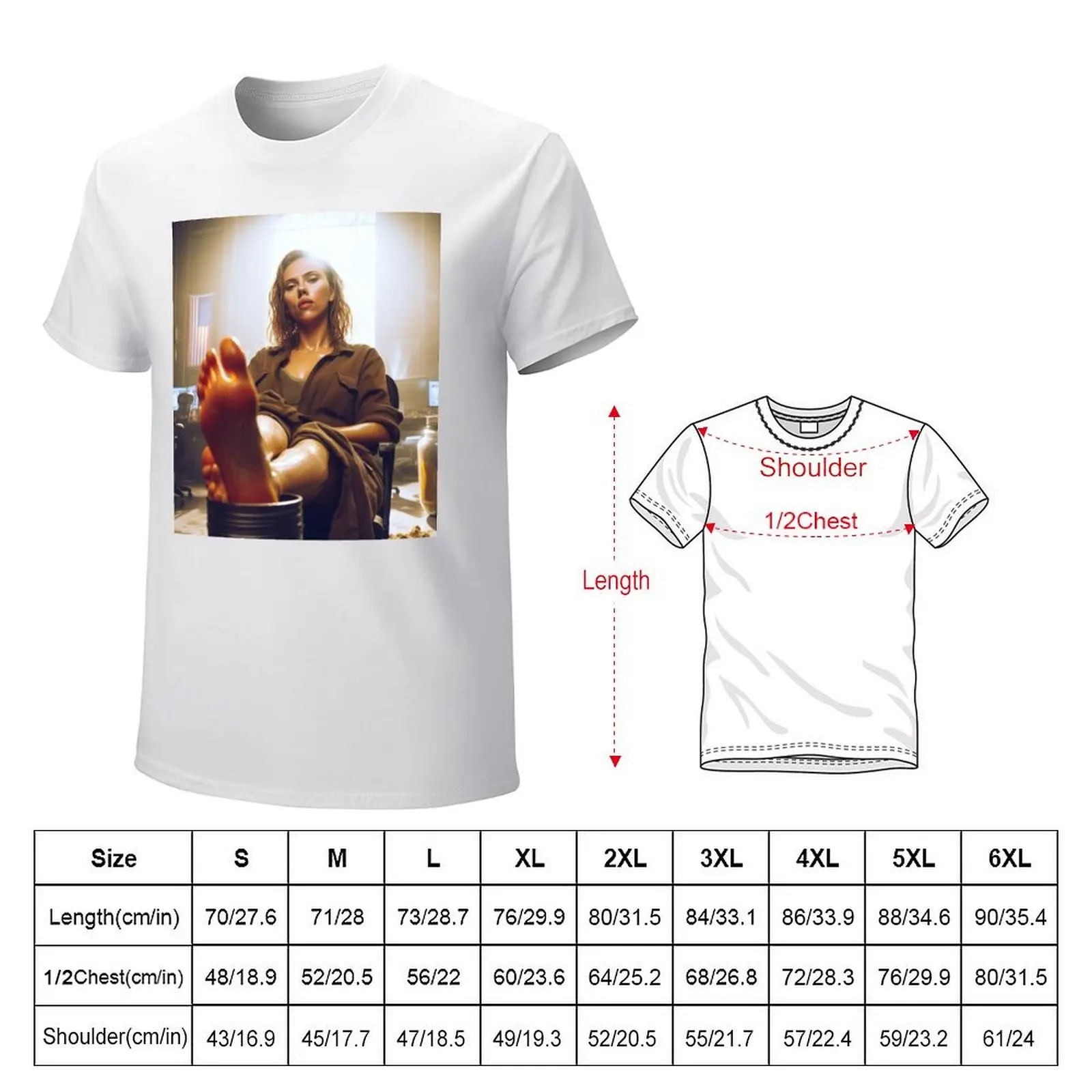 Scarlett Johansson hot T-Shirt funnys Short sleeve tee mens white t shirts image 2