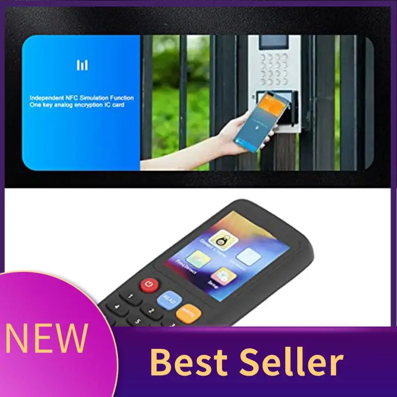

HFES X7 NFC Card Reader, RFID Card Copier Duplicator For IC ID Card, Smart Card RFID Copier ID IC Color Screen Durable Black Set