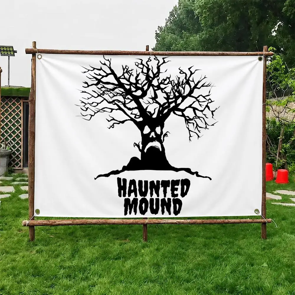 Haunted Mound American USA Flags Wall Hanging Outdoor Garage Room Decorative fashion gift Background