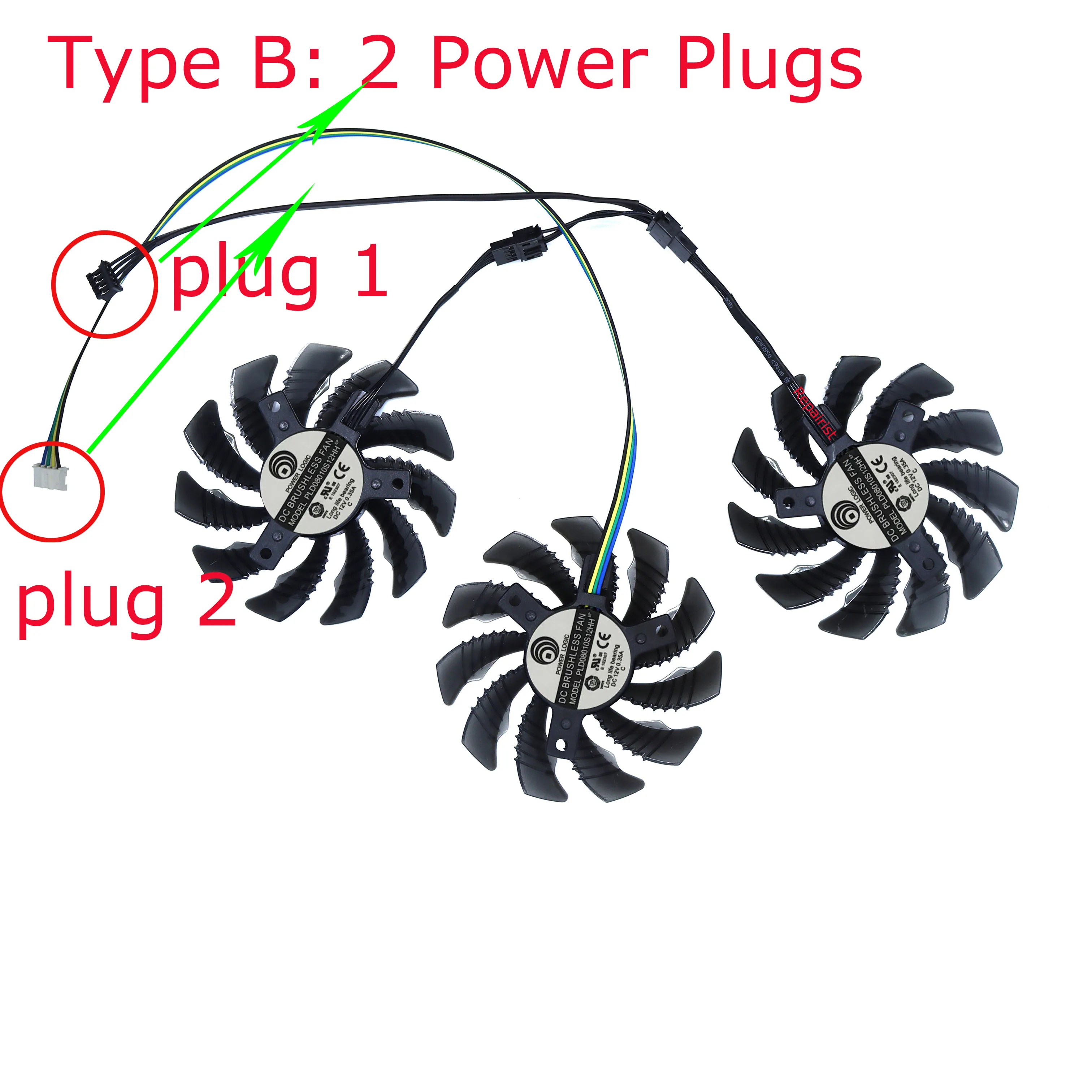 مبرد وحدة معالجة الرسوميّات ، مروحة بطاقات الفيديو ، 3 ، 75 ، حجم القطر 00، pld8010s12hh ، لجيغا بايت Gigabyte Geforce RTX 3060 Ti 3060Ti rtx3060ti Gaming OC