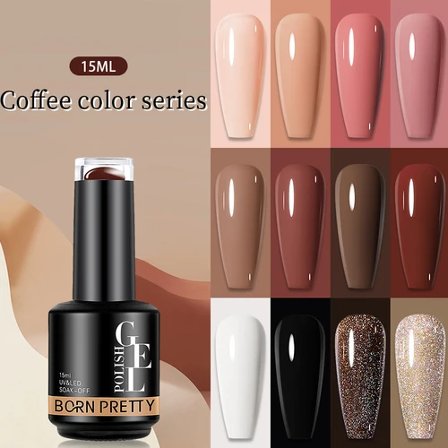 Imagen 2 del producto BORN PRETTY 15ml otoño Color Gel esmalte de uñas marrón oscuro azul rojo Navidad Soak Off UV LED Gel Nail Art DIY diseño barnices