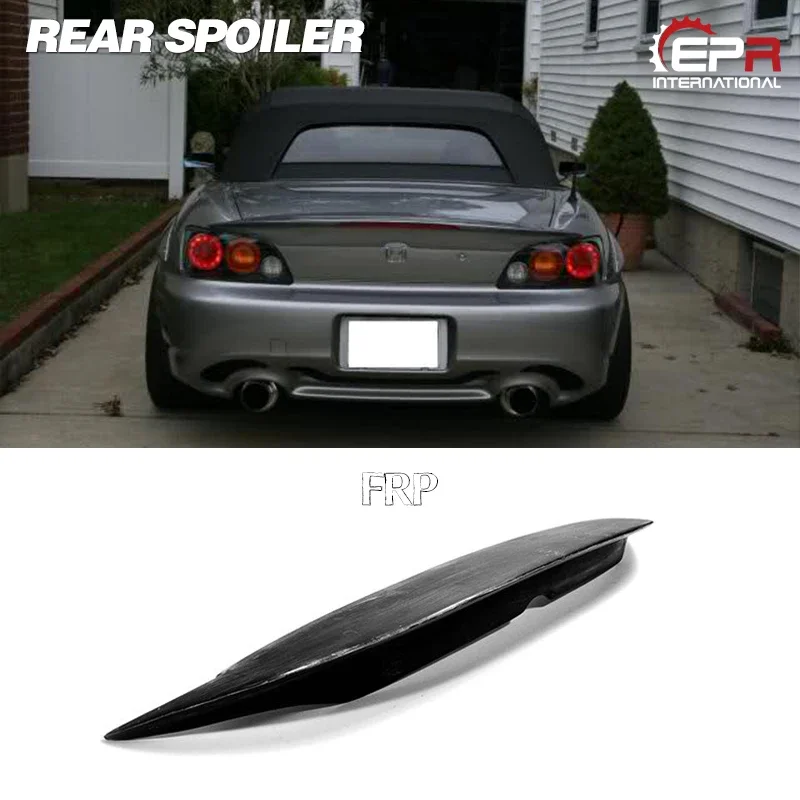 FRP Wing Lip For Honda S2000 Glass Fiber BYS Style Ducktail Spoiler Body Kit Tuning Trim For S2000 Racing