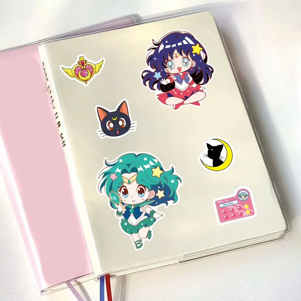 8/16PCS Sailor Moon Face-Change Puzzle DIY Stickers - Cartoon Cute Party Friend Interaction Collage Decorative Poster 2026 view 6