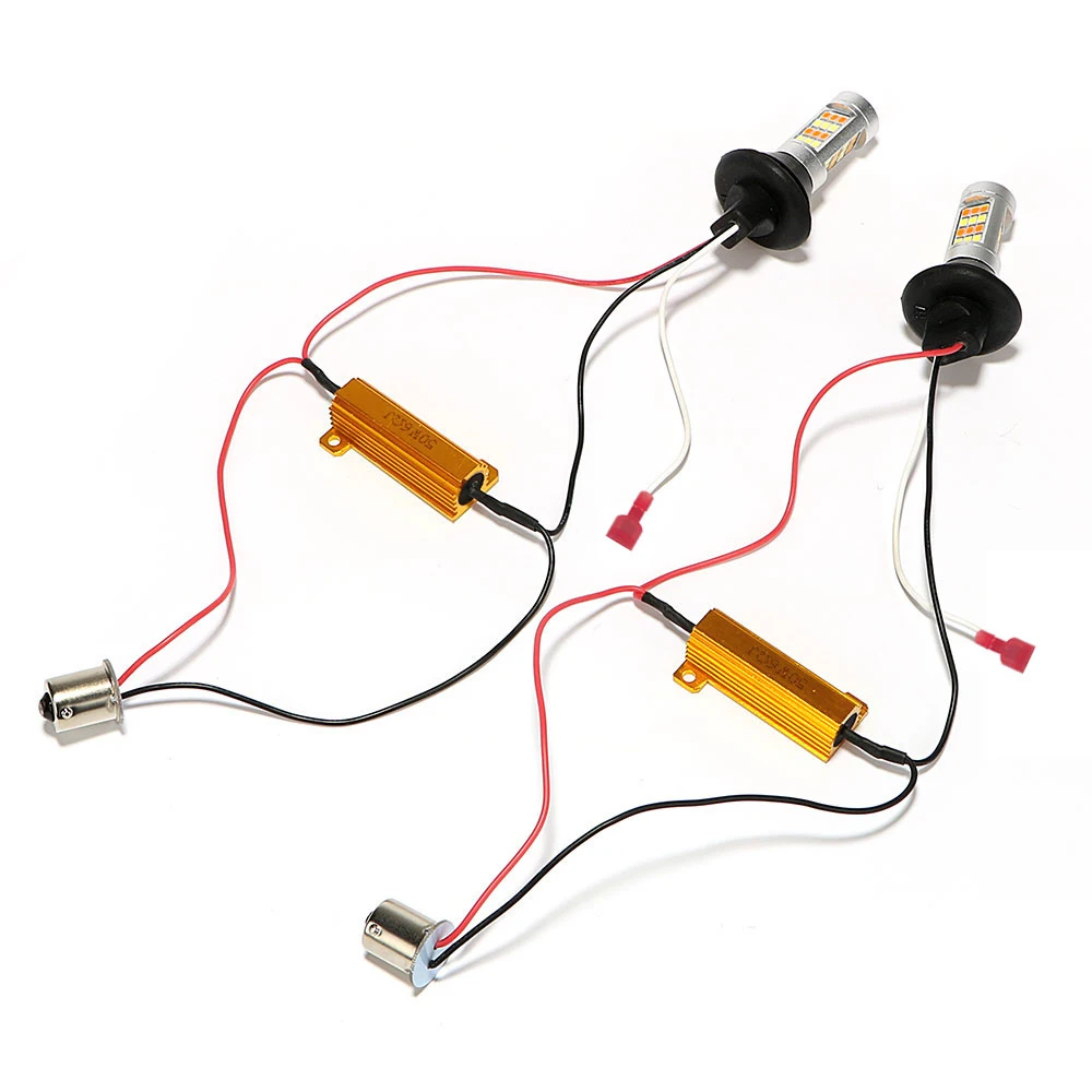 2Pcs/Set LED Car DRL 2 In 1 Universal Daytime Running Lights DC 12V Car Turn Signal Light 1156 42 LEDs Auto Lamps Car-styling