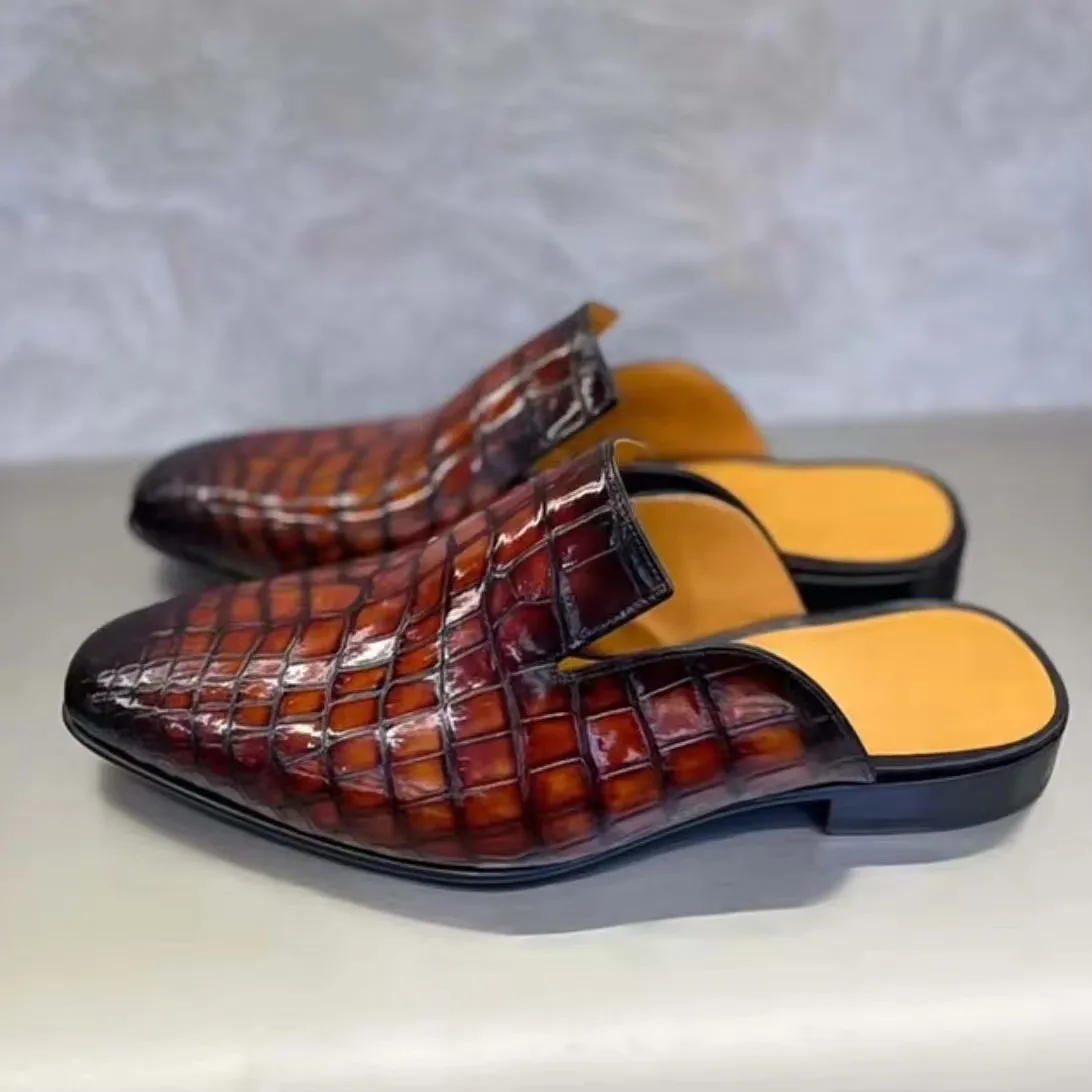 eyuge new men leisure shoes male crocodile shoes Slipper male