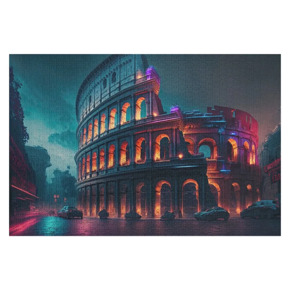 

Colosseum cyberpunk Jigsaw Puzzle Jigsaw For Kids Wooden Adults Toys For Children Custom Child Puzzle