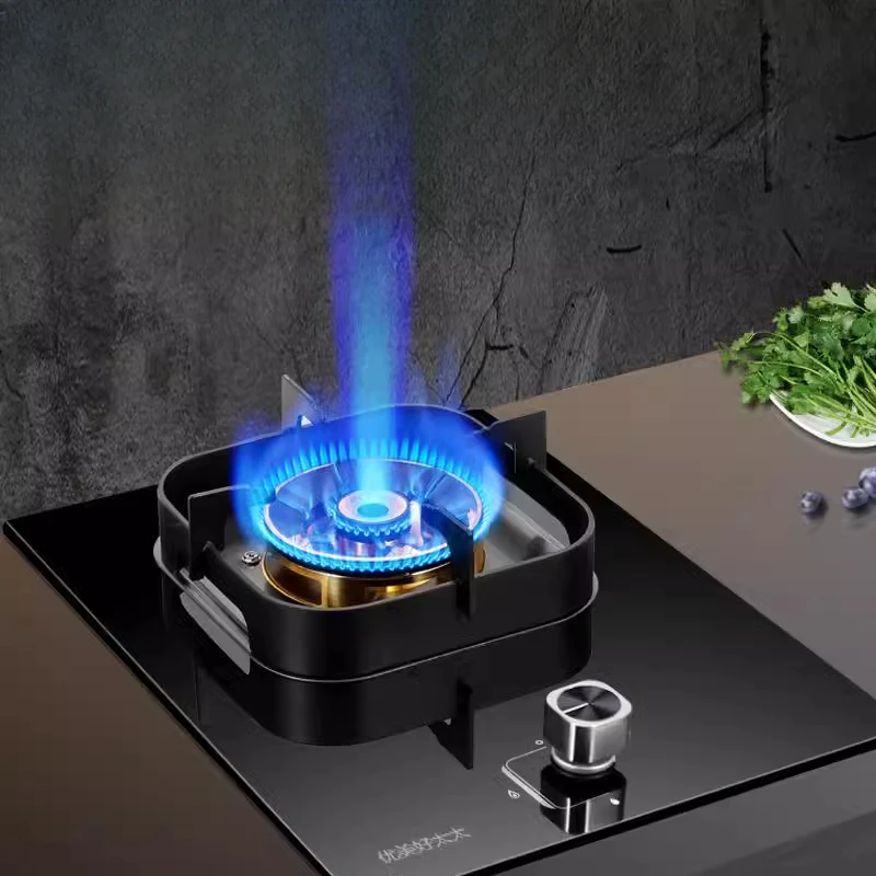 Fornello a gas a risparmio energetico con regolazione a 5 fiamme, bruciatore a gas GPL/naturale incorporato, accensione automatica con supporto in ghisa di livello commerciale