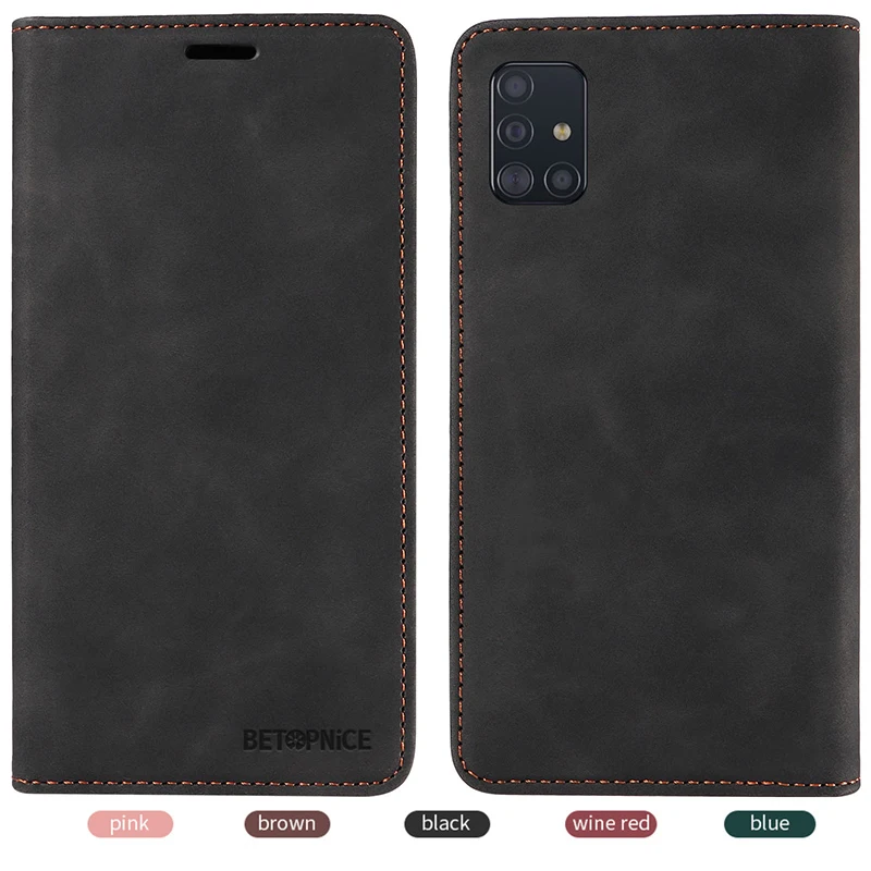 A73 Magnetic Wallet Case For Samsung Galaxy A73 5G Leather Flip Cover for Galaxy A71 A51 4G Fundas Stand Card Slot Phone Case