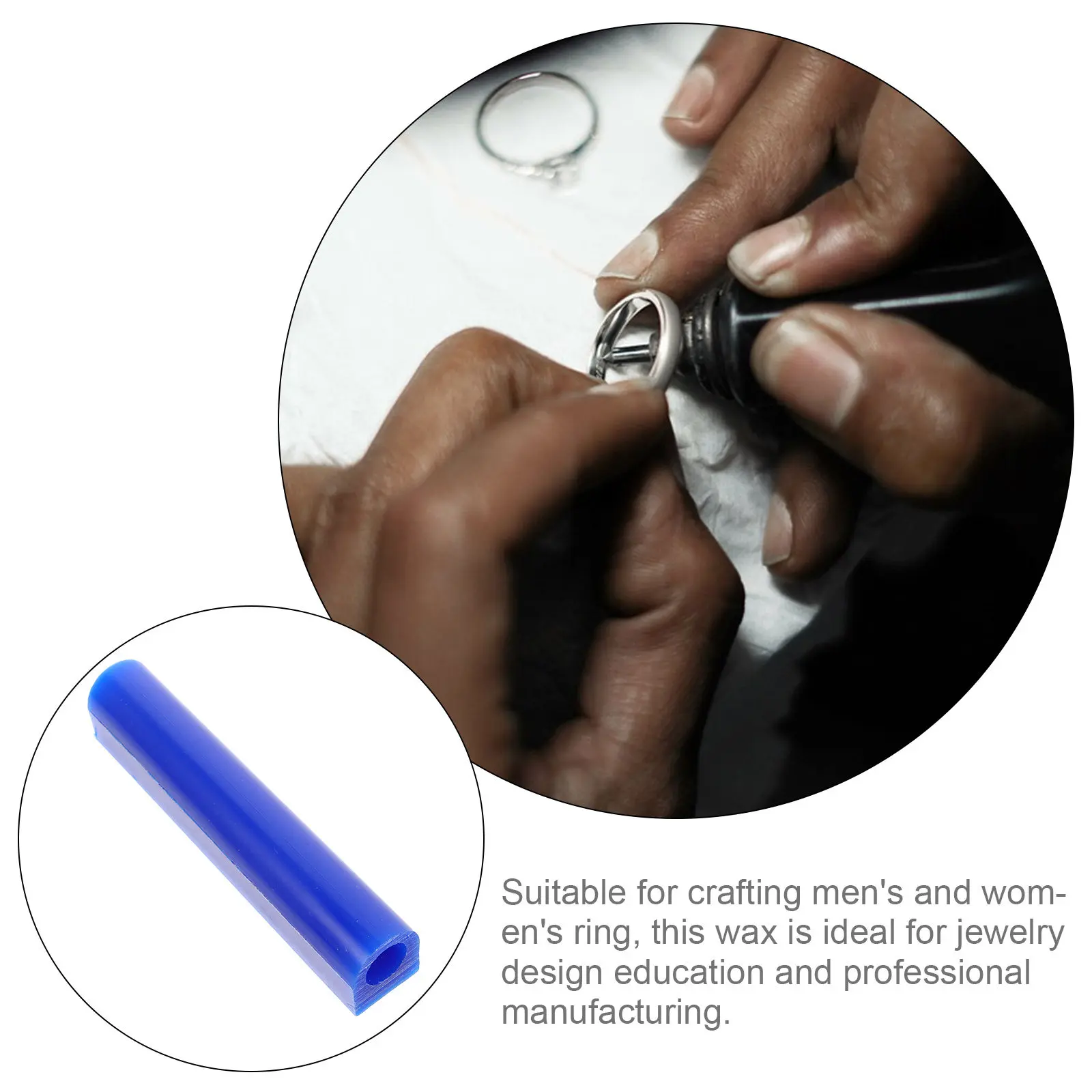 Jewelry Casting Wax Ring Tube Hollow Design Versatile for Men Women Rings Ring Making Supplies Jewelry Wax Modeling Material - view 4
