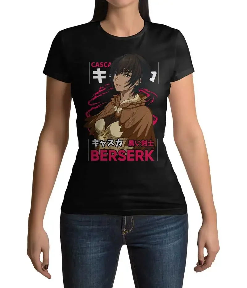 Casca Berserk Falcon Clan Warrior T-shirt – Scared Knight Armor & Determined Battle Stance Art