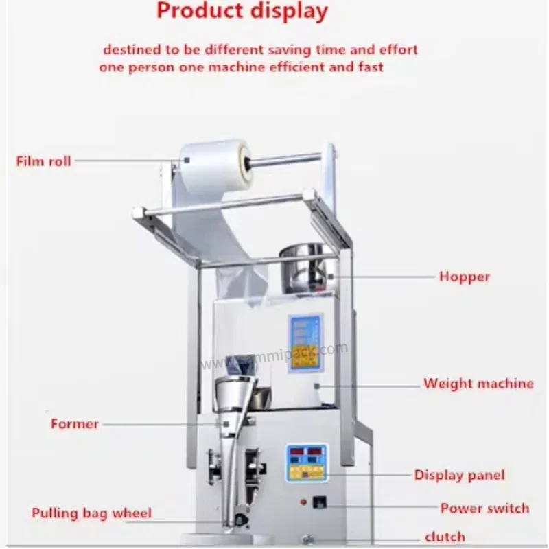 Máquina de embalagem multifuncional de peso para enchimento de grãos de pó de especiarias, saquinhos pequenos, máquina de embalagem automática de saquinho de chá e café