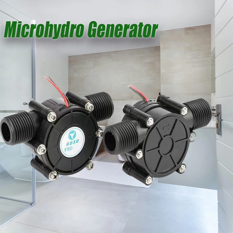 F50 5V/12V/80V Micro hydro DC Water Generator Flow Pump Turbine Hydroelectric Power Energy Generator