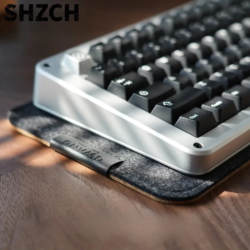 Cork & Felt Anti-Vibration Desk Mat Noise Reducing Pad for Keyboard Office Typing Sound Dampener Non-Slip Wrist Rest for Gaming