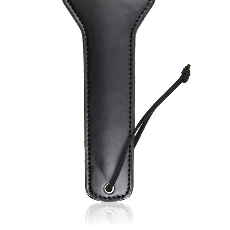 Black leather  paddle Whip Rhombic Head