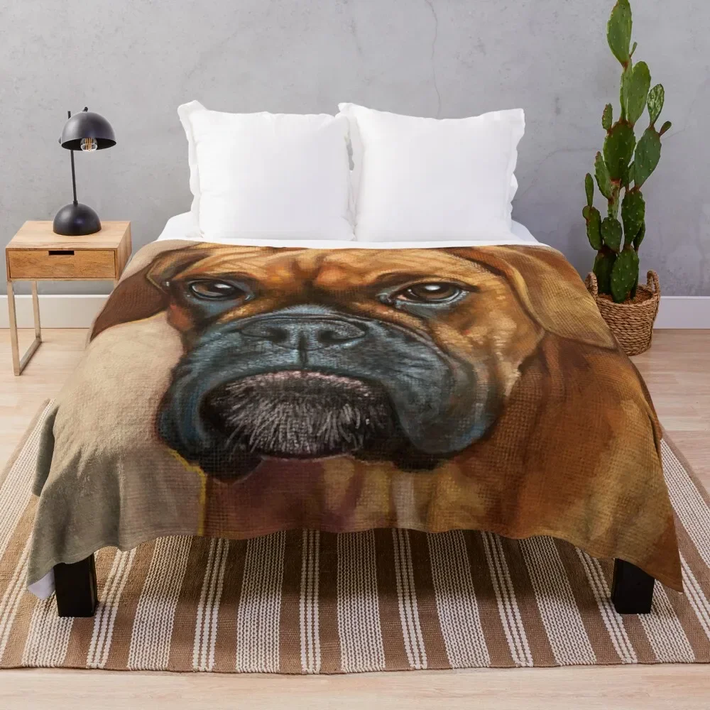 

Boxer Throw Blanket Long Lasting Soft Plush Blanket for Daily Use