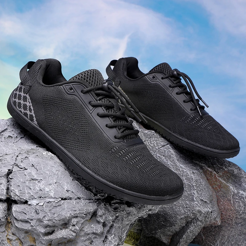 

Мужская минималистичная прогулочная обувь, кроссовки для босиком с широким носком, нескользящая дышащая мужская повседневная спортивная обувь, кроссовки для бега с нулевым падением