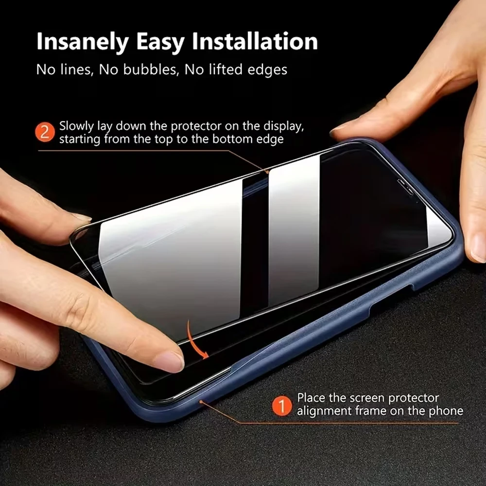 1-5pcs 9D Tempered Glass For iPhone 17 Pro Max Screen Air 16 Pro 16 Plus 16e 15 18 14 13 12 mini 11 X XR Xs Max 6 7 SE Protector view 3