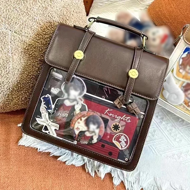 Japanische Art Mädchen süße ita Tasche pu Leder adrette Lolita jk y2k ästhetische Mode Schulter Umhängetasche niedlichen Schul rucksack