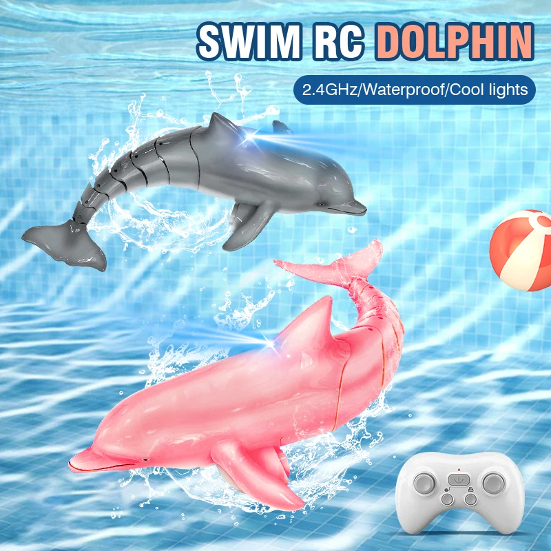 2.4G Remote Control Dolphin Manta Ray Electric Toy Simulation Fish Remote Control Animal Boat Outdoor Pool Water Toy Kid Gift