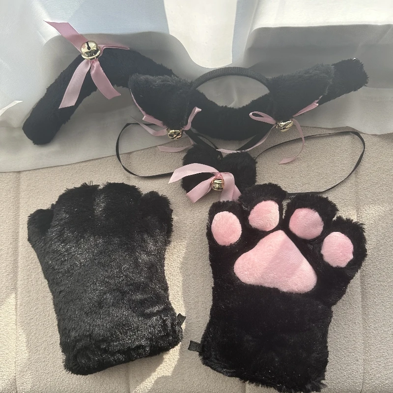 

Cute cat cosplay props cat ear hair hoop cat scratch glove set anime cat mother cosplay accessories