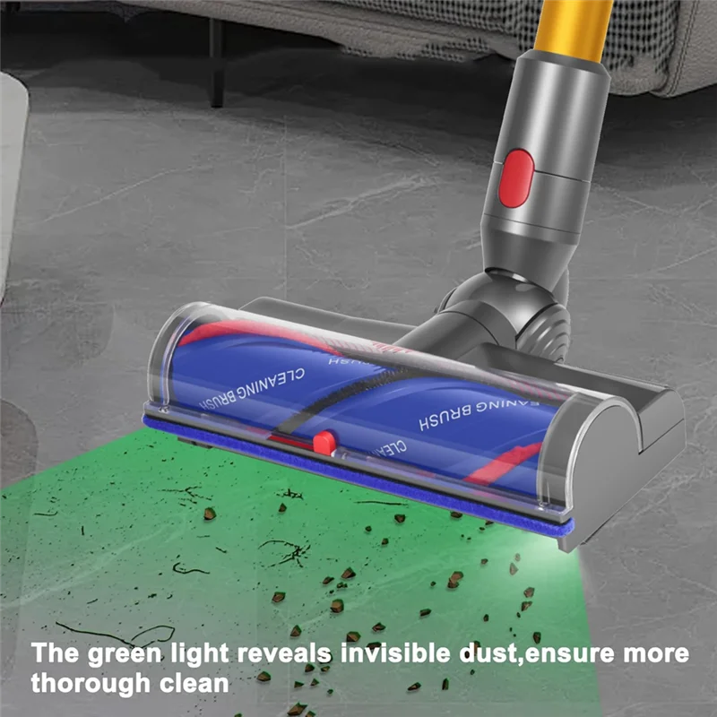

B99A-Direct Drive Head With LED Headlights For Dyson V7 V8 V10 V11 V15 Direct Drive Head Quick-Release Head Cleaner Brushes