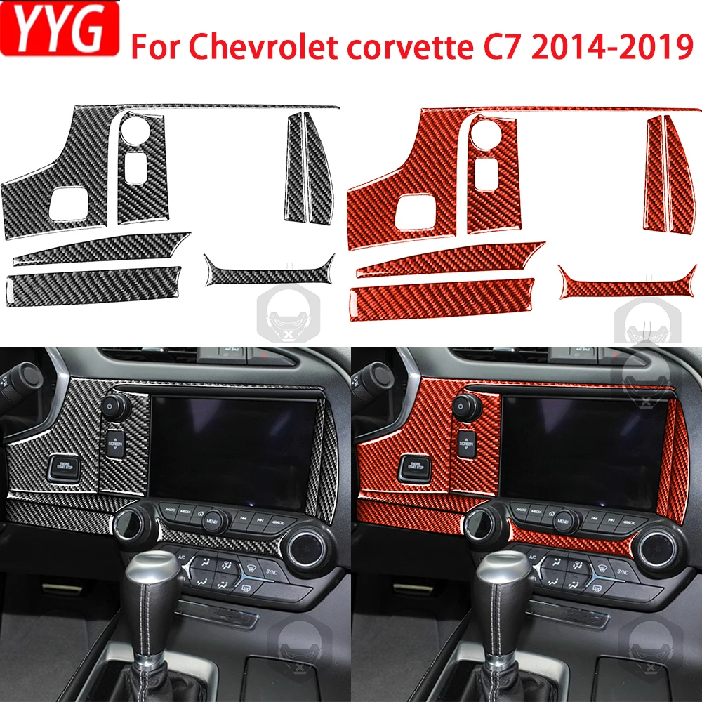 

Для Chevrolet Corvette C7 2014-2019 настоящая мягкая декоративная наклейка из волокна Arbon, мультимедийная центральная панель управления, автомобильные аксессуары